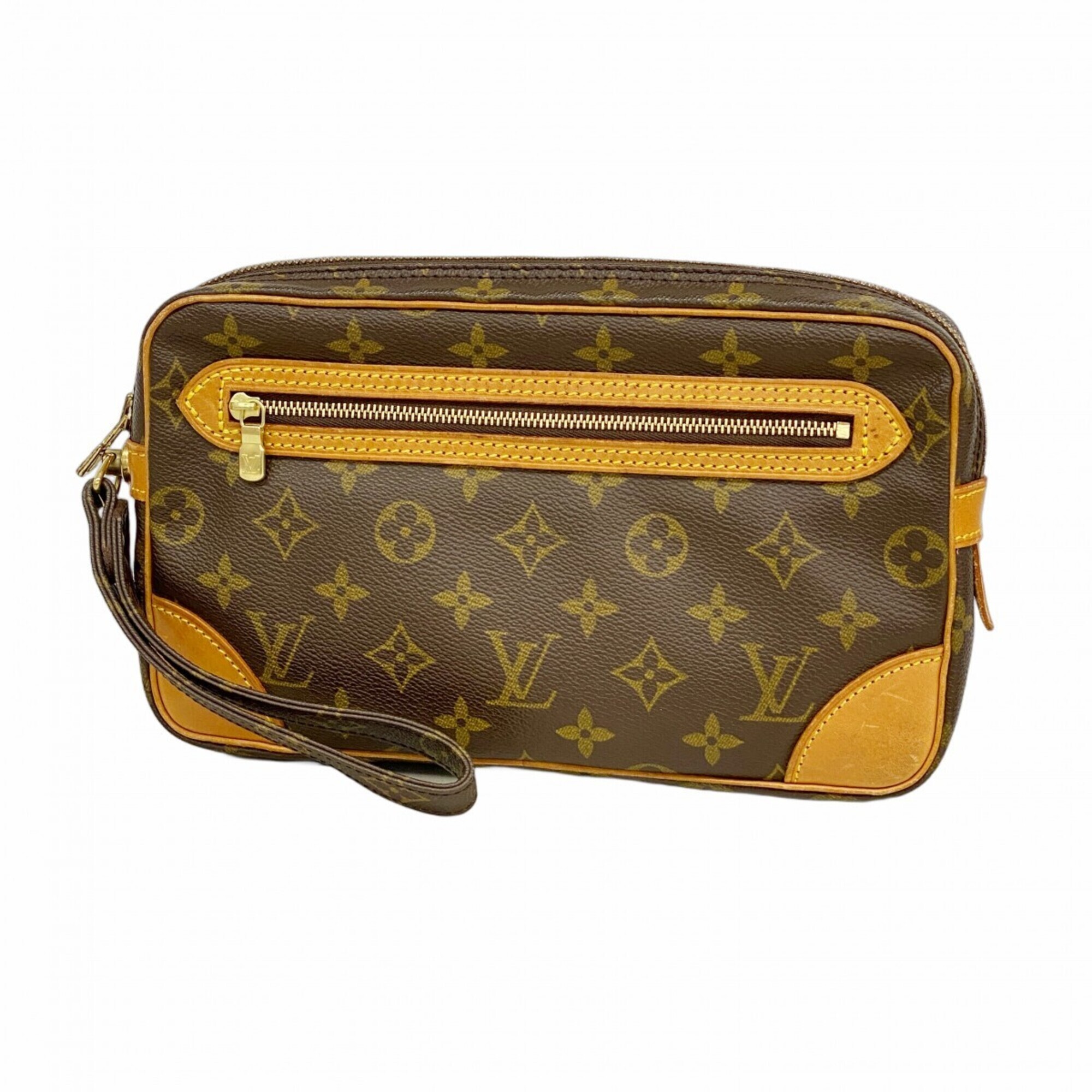 Louis Vuitton Monogram Marly Dragonne Gm Clutch Bag M51825 Brown Men's